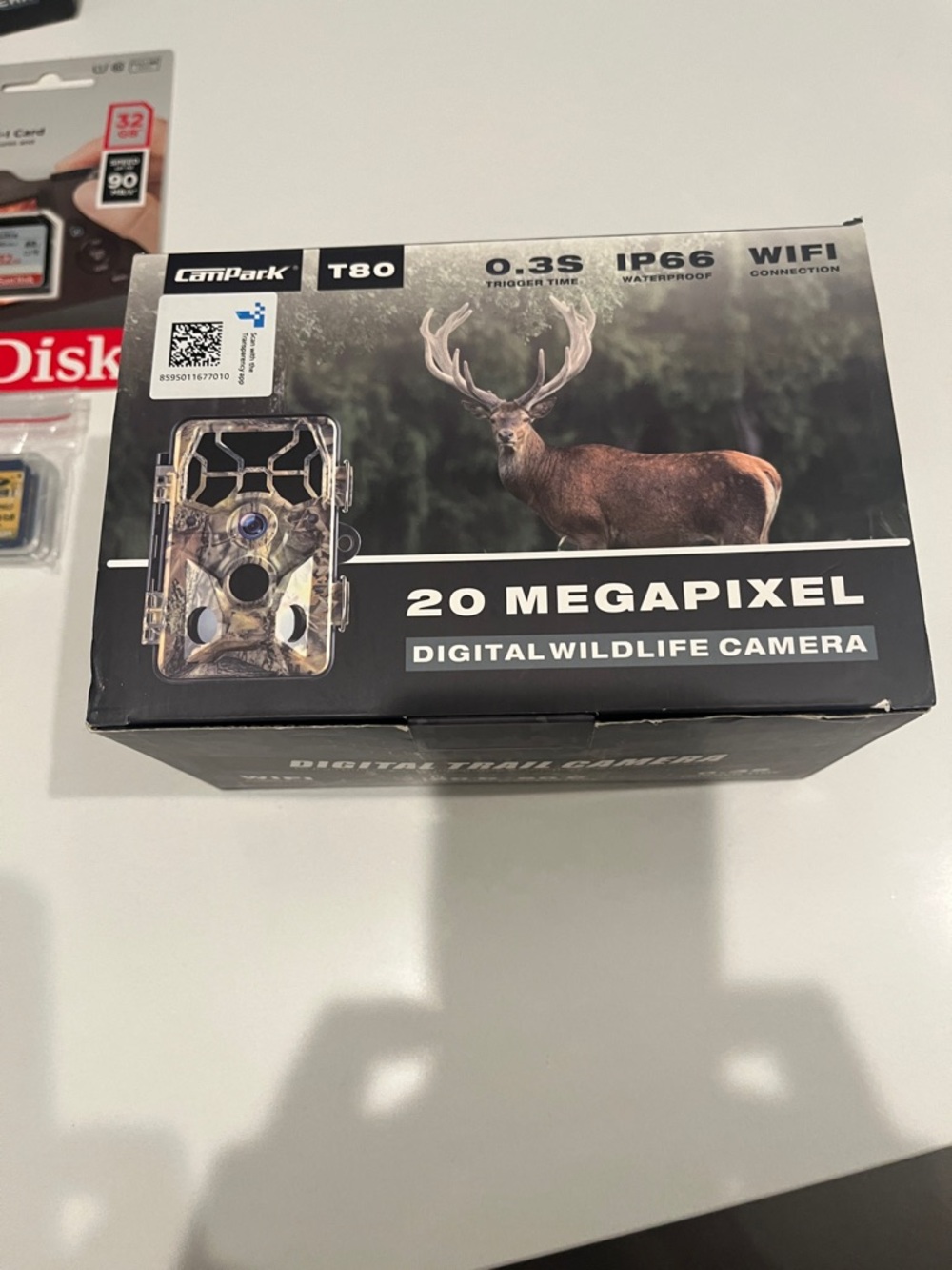 T80 20MP Digital Wildlife Camera in Camouflage with SanDisk 32GB SD Cards. - Picture 5 of 8